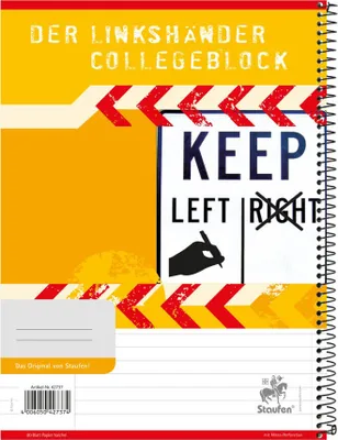Produktbild von Staufen® Collegeblöcke Linkshänder Lineatur 21 liniert DIN A4 ohne Rand