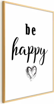 Produktbild von Posterpapier Poster - Be Happy 60x90 cm Text m-A-0795-ao-a