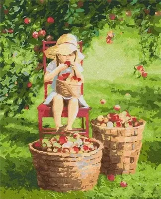 Obrázok produktu pre Maľovanie podľa čísel – Jablíčko 40 x 50 cm – Ideyka