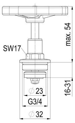 Produktbild von Schlösser Armaturen FETTKAMMER-OT, DURCHG./SCHRAEG. STEIG.SP, DN20, 3/4", MESSING, PTFE