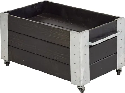 Produktbild von Plus Blumenkasten Cubic 87 x 50 x 47 cm schwarz mit Räder
