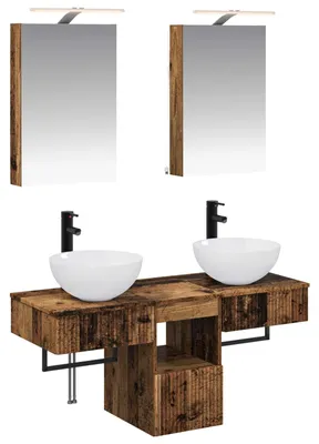 Productafbeelding van vidaXL Badkamerkast-set, 5 stuks, gerecycled hout, houtvezel