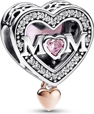 Produktbild von Pandora Charm 782653C01Bicolor Mom und Herz