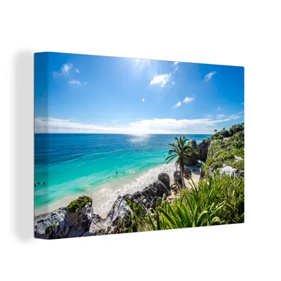 Obrázek produktu pro OneMillionCanvasses® Malba na plátně Nástěnná malba na plátně - Pláž - Příroda - Mraky - 150x100cm