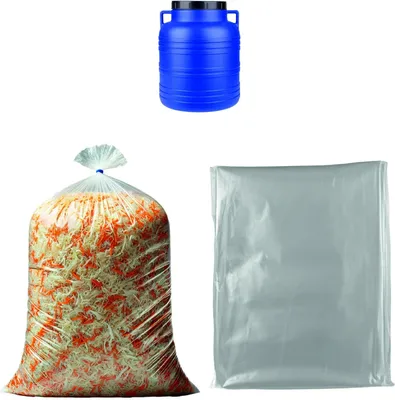Produktbild von 30 L Einlegebeutel für Fass Plastikbeutel Folienbeutel Plastiktüte zum Säuern Pökeln