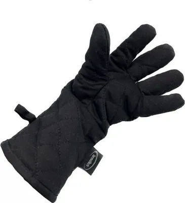 Produktbild von TermaTech Kaminhandschuh links mit Finger und Logo
