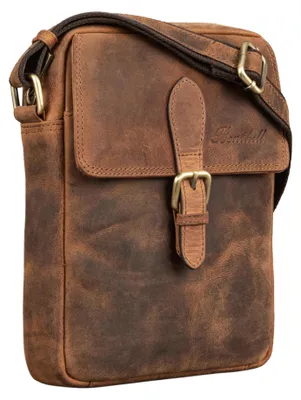 Produktbild von Benthill Umhängetasche aus Echtleder - Herren Damen Wandertasche aus Rindsleder - Partytasche