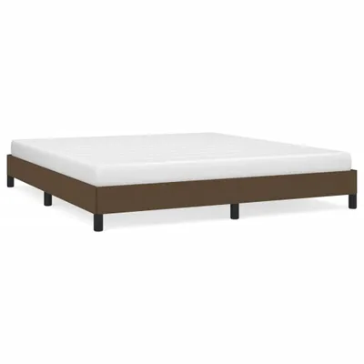 Produktbild von vidaXL Bettgestell ohne Matratze Dunkelbraun 160x200 cm Stoff