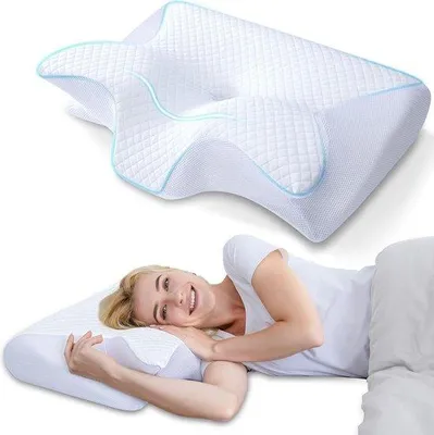 Productafbeelding van Famanu neksteunkussen, ergonomisch ontwerp - wit