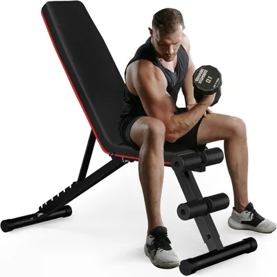 Produktbild von Klappbare Trainingsbank - Verstellbare 8-in-1 Fitnessbank - 360 kg Tragfähigkeit
