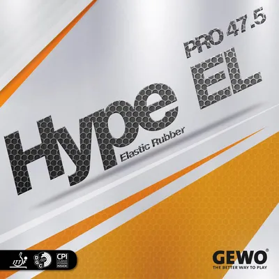 Produktbild von GEWO Belag Hype EL Pro 47.5 schwarz 2,1 mm