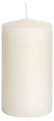 12 Stumpenkerzen, Ø 6 cm, Höhe 10 cm, creme, 48 h Brenndauer