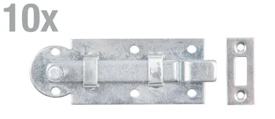 Obrázek produktu pro Alberts 10 x okenní šrouby s klikou, pozinkované, 80 mm, zajišťovací šroub s okenní závorou