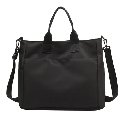 Produktbild von Canvas-Tote Bag, große Schultertasche, Shopper-Tasche, Crossbody-Tasche, Reisetasche, Handtasche, alles Tasche mit breitem Riemen