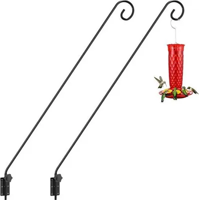 Image de Crochets muraux métalliques pour oiseaux, 101 cm, lot de 2, pivotants