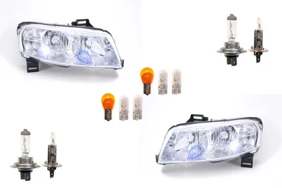 Produktbild von Johns, Scheinwerfer Halogen Front passend für Fiat Stilo 192 01-10 Leuchtmittel Set L R 51712716 0000046780797 46780797 51712710 0000046780792 4678079