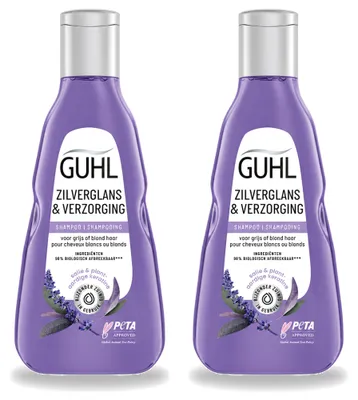 Productafbeelding van 2 x Guhl Zilverglans & Verzorgingsshampoo - 250 ml - Voordeelverpakking - 2 stuks
