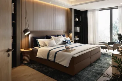 Produktbild von FEDVE Boxspringbett Schlafzimmerbett AKITA mit 2 Bettkästen, Doppelbett mit Bonell-Matratze und Topper 180x200