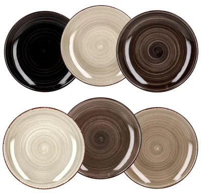 Produktbild von Mambocat Grey 6er Kuchenteller Set I 6 Personen I 6 Grau-Töne Dessert