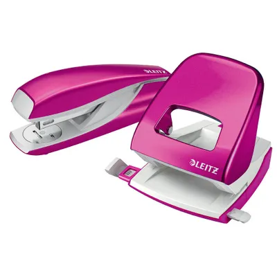 Image de LEITZ Kit de perforation et d'agrafage WOW 5095 rose métallique