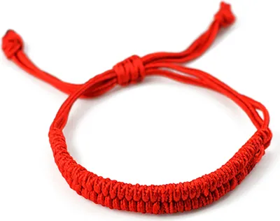 Produktbild von Armband im chinesischen Stil, rotes Seil, geflochtener Schmuck, handgefertigt, verstellbarer Armreif für Uni