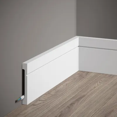 Produktbild von PROVISTON | Sockelleiste Polystyrol | 15 x 110 x 2000 mm | Weiß | Kunststoff