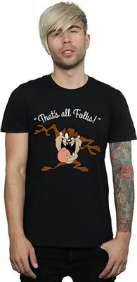 Obrázek produktu pro Looney Tunes - pánské tričko "That's All Folks" BI1212 (3XL) (černá)