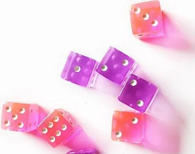 Produktbild von Tumblin-Dice Würfelset Ersatz 4x Pink 4x Lila, 8-teilig