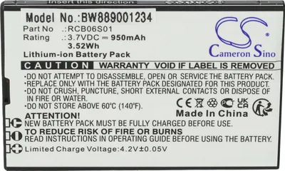 Produktbild von vhbw Akku Ersatz für Swisstone RCB06S01 für Handy Smartphone Telefon (950 mAh, 3,7 V, Li-Ion)