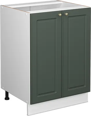 Produktbild von Vicco Küchenunterschrank Fame-Line, 60 cm ohne Arbeitsplatte, Grün-Gold Landhaus/Weiß