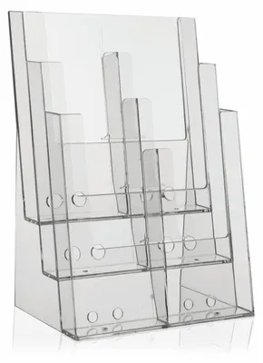 Produktbild von DL 1/3 A4 Prospekthalter / 3 Etg./ 6 Fä.