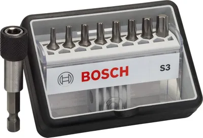Produktbild von 8+1-tlg. Schrauberbit-Set, Robust Line, S T, Extra Hard-Ausführung