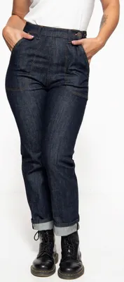 Produktbild von Queen Kerosin 50´s Vintage Fit Damen Jeans (Blue,28)