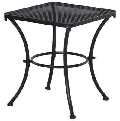 Obrázek produktu pro Čtvercový venkovní stůl - kovový venkovní stůl | Barva: černá | Rozměry: 45x45x50 cm