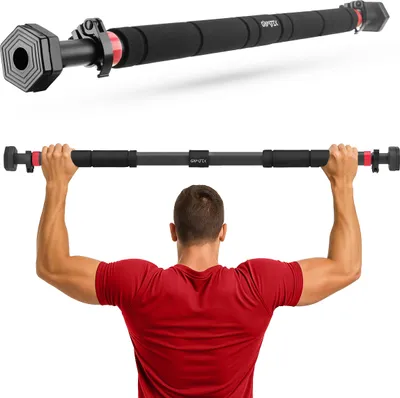 Image de Gymtek® Barre de traction pour cadre de porte - de 65 à 100 cm - Pull Up Bar, barre fixe indoor, barre de serrage pour traction - Home Gym, Fitness, Musculation
