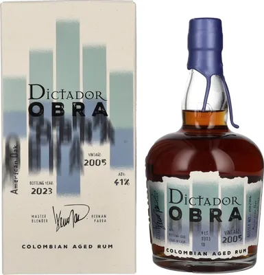 Produktbild von Dictador OBRA VINTAGE 18 Years Old AMERICAN OAK CASK Rum 2005 41% Vol. 0,7l in Geschenkbox