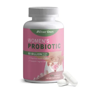 Image de Probiotiques vaginaux pour femmes, équilibre du pH, avec prébiotiques et lactobacilles, 120 capsules