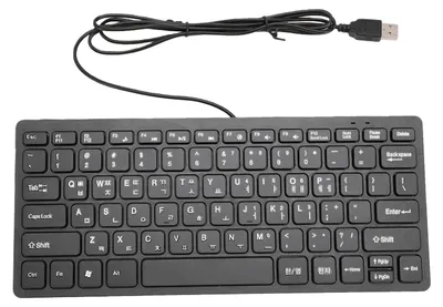 Immagine prodotto di Tastiera coreana cablata, 78 tasti, resistente agli schizzi, USB, plug-and-play, sottile, leggera, compatibile con PC e laptop