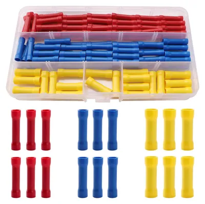 Stoßverbinder-Set 130-tlg., isoliert, 22-10 AWG, für Kabel