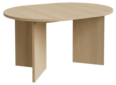 Produktbild von Selsey Ovo – Ausziehbarer Esstisch, rund, 110–190 x 110 cm, Holzoptik Eiche Lindberg