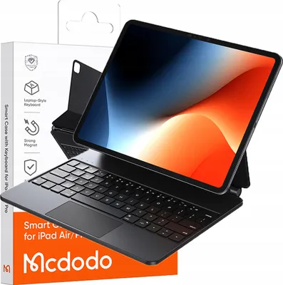 Zdjęcie produktu dla Mcdodo Etui Klawiatura Podświetlana Apple Ipad Pro 12.9" Ipad Air 13"