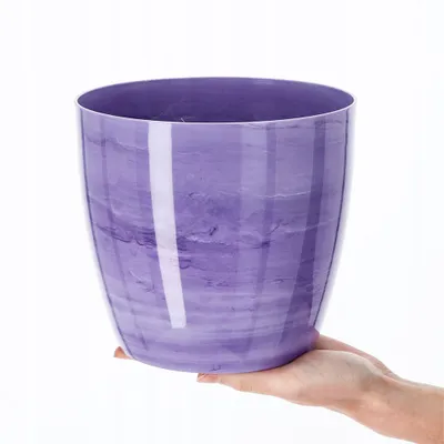 Zdjęcie produktu dla KADAX Doniczka Osłonka Donica 18cm Na Kwiaty fioletowa marmur Salon Kwietnik