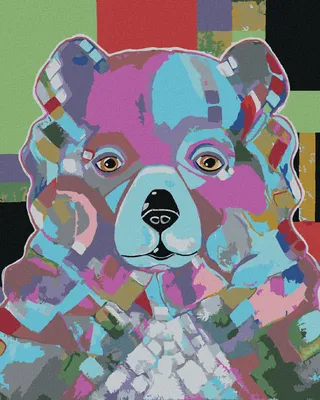 Produktbild von Zuty - Malen nach Zahlen - TEDDYBÄR (JONNA JAMES), 40x50 cm, ohne Keilrahmen