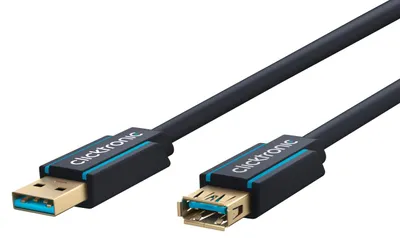Produktbild von Clicktronic USB 3.0 Verlängerung, Hochgeschwindigkeits-Verlängerung für USB Stecker vom Typ A
