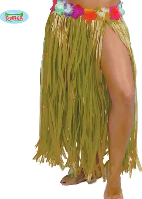 Produktbild von Hawaii Rock mit Blumen für Damen gelb ca. 75 cm