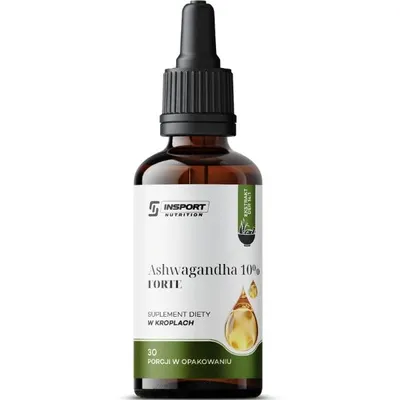 Produktbild von Ashwagandha Tropfen 30 ml Forte 10% Withanolide Stress Fokus Gedächtnis INSPORT