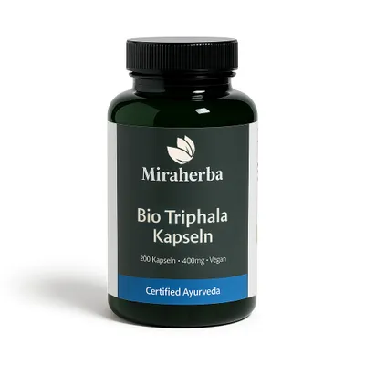 Produktbild von Miraherba -  Triphala Kapseln (Amalaki, Bibhitaki, Haritaki) - 200 St