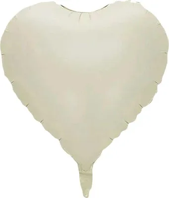 Produktbild von HERZ Folienballon Matt BEIGE 45cm