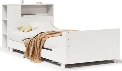 Obrázok produktu pre vidaXL Posteľ z masívu bez matraca biela 75x190 cm borovicové drevo