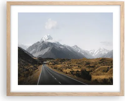 Produktbild von Gerahmtes Poster - Rahmen in heller Eiche - Weg Berg Gipfel - 50x40 cm - Wand Bild - Wanddeko - Wandbilder - Kunstposter - Wandposter - Bilderrahmen - Bilder - Kunstdruck - P2NAA50x40-4833